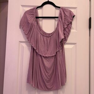 Light pink/purple off the shoulder top